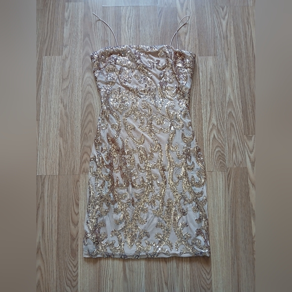 Lovely Day Dresses & Skirts - Lovely Day Women's Elegant Rose Gold Sequin Dress